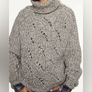 ba&sh alpaca-wool blend cozy lady jumper turtleneck sweater Made in Italy